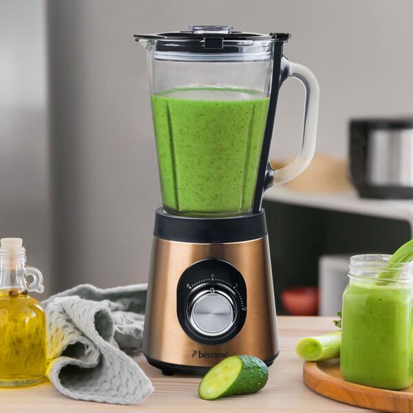 Bestron Standmixer mit Glaskanne ABL500CO 1,5 L 500 W Kupfern