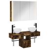 vidaXL Badezimmerschrank-Set 4 stk. Ger&auml;ucherte Eiche Holzwerkstoff
