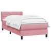 vidaXL Boxspringbett mit Matratze Rosa 90x210 cm Samt