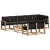 vidaXL Outdoor-Sofagarnitur 9 stk. Wei&szlig; und Schwarz