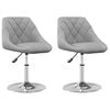 vidaXL Esszimmerstühle 2 Stk. Drehbar Hellgrau Samt