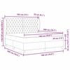 vidaXL Boxspringbett mit Matratze Rosa 200 x 180 cm Polyester