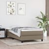 vidaXL Taschenfederkernmatratze Mittel Taupe 100x200x20 cm Stoff