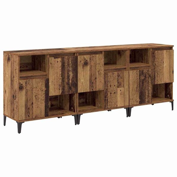 vidaXL Sideboards 3 pcs Altholz 60 x 35 x 70 cm Holzwerkstoff