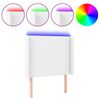 vidaXL LED Kopfteil Wei&szlig; 93x16x118/128 cm Kunstleder