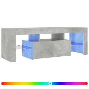 vidaXL TV-Schrank mit LED-Beleuchtung Betongrau 120x35x40 cm