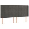 vidaXL Kopfteil mit Ohren Dunkelgrau 203x16x118/128 cm Samt