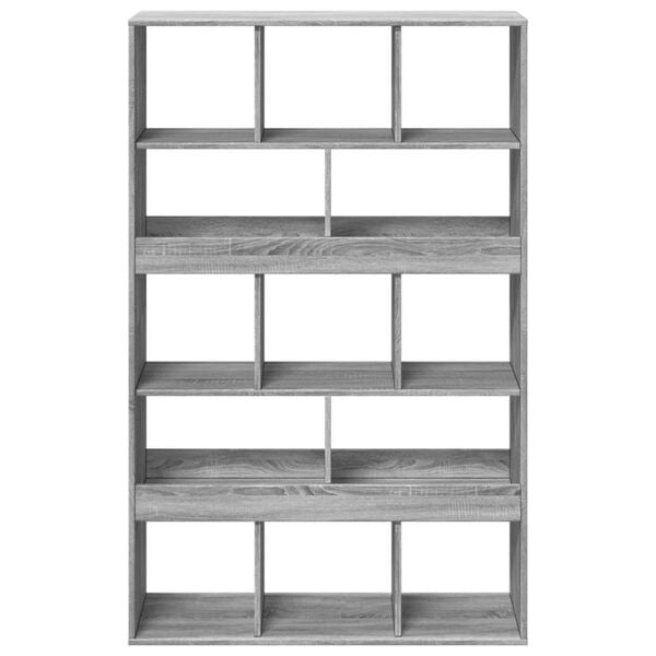 vidaXL B&uuml;cherregal Grau Sonoma 100x33x156,5 cm Holzwerkstoff