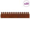 vidaXL Rasenkanten 20 pcs Rostig 103 x 0,05 x 22 cm Wetterfeststahl