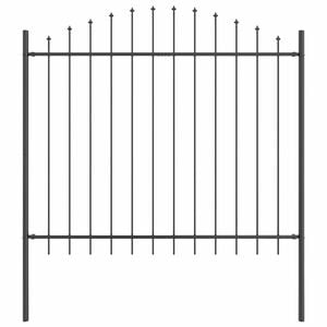 vidaXL Gartenzaun Grau 170 x 165 cm Pulverbeschichteter Stahl