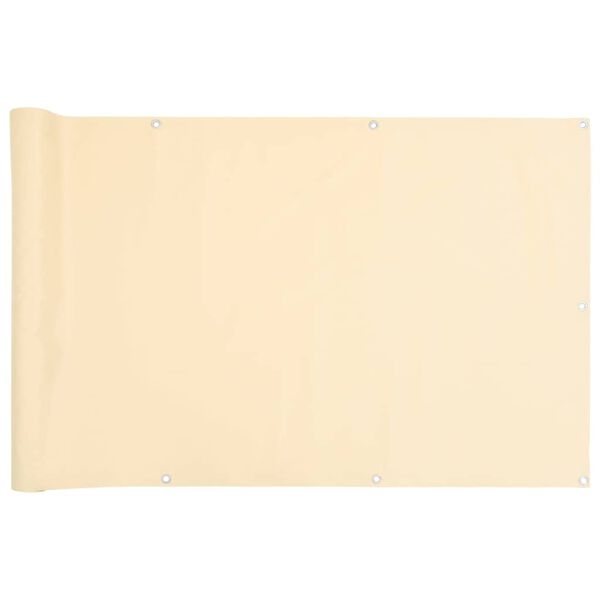 vidaXL Balkon-Sichtschutz Creme 800x75 cm PVC