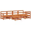 vidaXL Garten-Lounge-Set 6 pcs Wachsbraun Massives Kiefernholz
