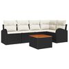 vidaXL Gartensofa-set 6 stk. Schwarz Poly-Rattan