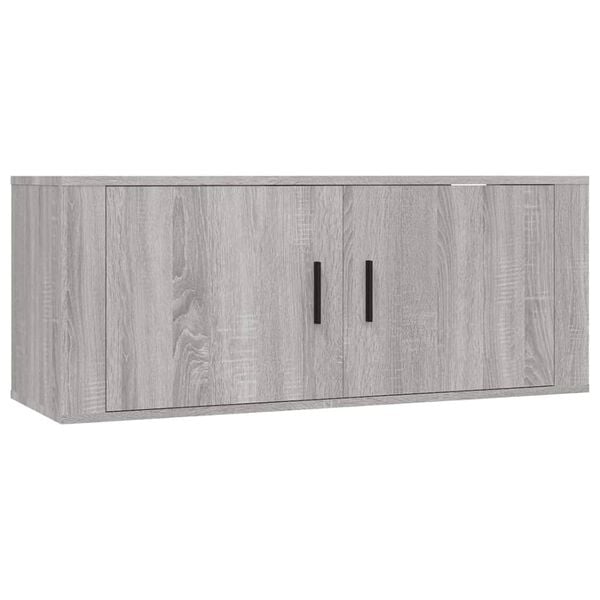 vidaXL 3-tlg. TV-Schrank-Set Grau Sonoma Holzwerkstoff