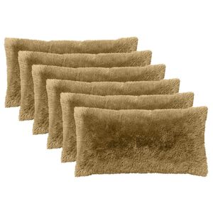 vidaXL Kissen mit Kissen HEERLEN 6 Stk. Hellgrau PV Fleece