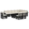vidaXL Gartensofa-set 11 stk. Schwarz und Cremewei&szlig; Poly-Rattan