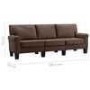 vidaXL 3-Sitzer-Sofa Braun Stoff
