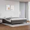 vidaXL Boxspringbettgestell Grau 180x200 cm Kunstleder