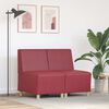 vidaXL Modulares Armfreies Sofa 2 pcs Weinrot 55 x 74 x 82 cm