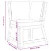 vidaXL Modular-Ecksofa mit Cremeweißen Kissen Akazie Massivholz