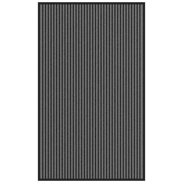 vidaXL Fu&szlig;matte Streifen Schwarz und Grau 90x150 cm