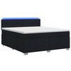 vidaXL Boxspringbett mit Matratze und LED Schwarz 140 x 190 cm Stoff