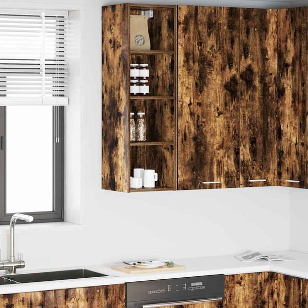 vidaXL H&auml;ngeschrank Ger&auml;ucherte Eiche 30 x 29,5 x 100 cm Holzwerkstoff