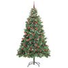 vidaXL K&uuml;nstlicher Weihnachtsbaum Gr&uuml;n 240 cm PVC und Metall