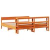 vidaXL Massivholzbett ohne Matratze Wachsbraun 180x200 Kiefernholz