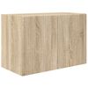 vidaXL TV-Wandregal-Set Wandmontiert 4 pcs Sonoma-Eiche Holzwerkstoff