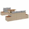 vidaXL Garten-Sofa-Set 6 Stk. Beige Poly Rattan