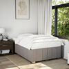 vidaXL Bettgestell ohne Matratze Taupe 120x190 cm Stoff