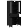 vidaXL Highboard Schwarz Eichen-Optik 69,5 x 34 x 180 cm Holzwerkstoff