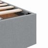 vidaXL Aufbewahrungsbett mit Matratze Hellgrau 135 x 190 cm Stoff