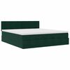 vidaXL Ottoman-Bett mit Matratze Dunkelgr&uuml;n 180x200 cm Samt