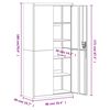 vidaXL Aktenschrank Anthrazit 90x40x220 cm Stahl