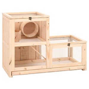 vidaXL Hamsterk&auml;fig 81x40x60 cm Massivholz Tanne