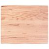 vidaXL Tischplatte 60x50x2 cm Massivholz Eiche Behandelt Baumkante