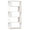 vidaXL B&uuml;cherregal/Raumteiler Wei&szlig; 80x25x163,5 cm Massivholz Kiefer