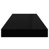 vidaXL Schwebendes Wandregal Schwarz 60x23,5x3,8 cm MDF