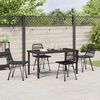 vidaXL Garten Essgruppe 5 pcs Schwarz Pulverbeschichteter Stahl