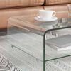 vidaXL Couchtisch Transparent 98×45×31 cm Hartglas