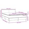 vidaXL Boxspringbett mit Matratze & LED Dunkelgrau 160x220 cm Samt