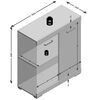 FMD Kommode mit 2 T&uuml;ren 80 &times; 34,9 &times; 89,9 cm Wei&szlig;