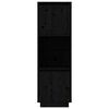 vidaXL Highboard Schwarz 38x35x117 cm Massivholz Kiefer