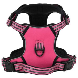 vidaXL Hundegeschirr Reflektierend Verstellbar Rosa L
