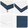 vidaXL Boxspringbett mit Matratze Blau 190 x 90 cm Polyester