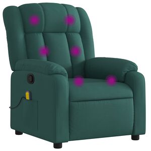 vidaXL Massagesessel Dunkelgr&uuml;n Stoff