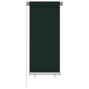 vidaXL Au&szlig;enrollo 65 (B) x 140 (H) cm Dunkelgr&uuml;n HDPE