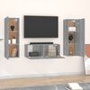 vidaXL 3-tlg. TV-Schrank-Set Grau Sonoma Holzwerkstoff